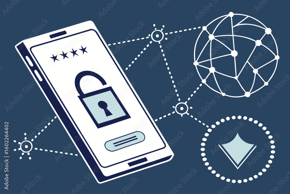 Aufkleber enhancing mobile security through advanced encryption and network protection techniques in the digit