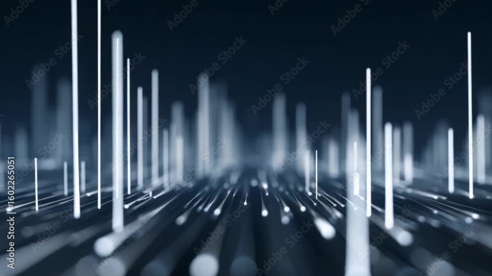 Poster digital data landscape: a stunning visual representation of data streams, showcasing an abstract, fu