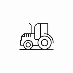 farm tractor vehicle icon sign vector