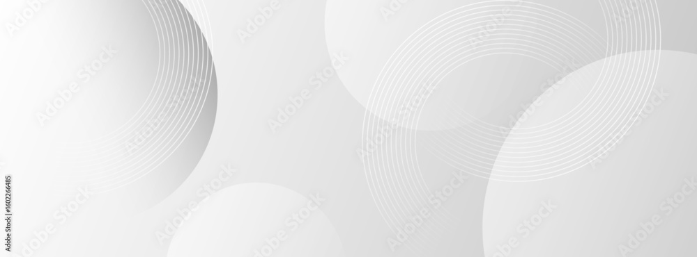 Poster soft abstract background with circular transparent wave elements in light gray tones. suitable for p