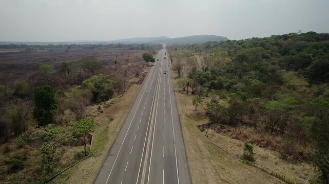 Jos&eacute; Antonio P&aacute;ez Highway: Aerial View of Venezuelan Plains Highway
