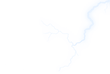 Storm, lightning, thunder, electricity, power — bright blue PNG lightning bolt on transparent background. PNG Overlay simulates thunder energy, weather strike or sky flash effects.
