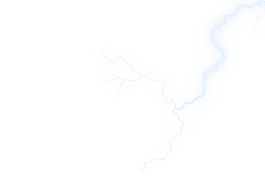Storm, lightning, thunder, electricity, power — bright blue PNG lightning bolt on transparent background. PNG Overlay simulates thunder energy, weather strike or sky flash effects.