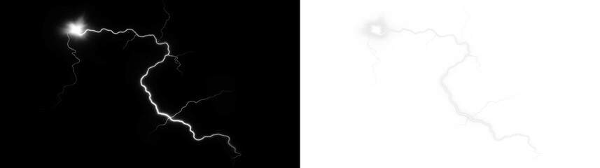 Lightning, electric, bolt, white, flash — high-voltage PNG lightning bolt on transparent...