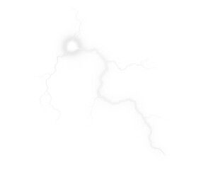 Lightning, electric, bolt, white, flash — high-voltage PNG lightning bolt on transparent background. PNG Overlay simulates electric discharge or storm energy for dramatic photo effects.