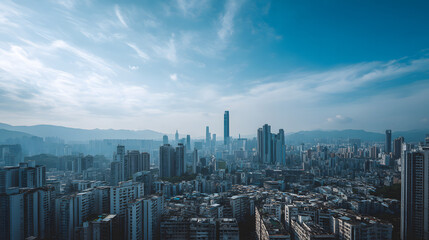 Fototapeta premium City Skyline with Residential Layers