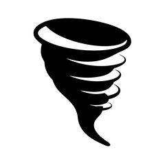 Striking black and white rendition of a swirling and destructive tornado