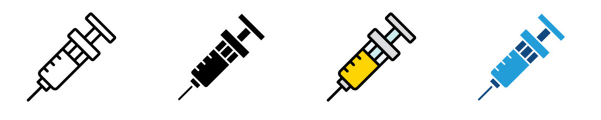 Syringe  Icon Set Multiple Style Collection