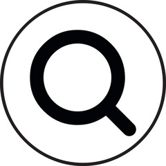 search icon vector magnifying glass symbol find tool interface element isolated on white background

