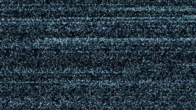 Glitch Tv noise background. TV interference. TV screen texture. Signal problems. No signal. Video rewind texture from a tape cassette. TVI. White noise.
