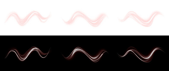 Red, abstract, background, design, graphic PNG with dynamic motion lines. Red color PNG with smooth...
