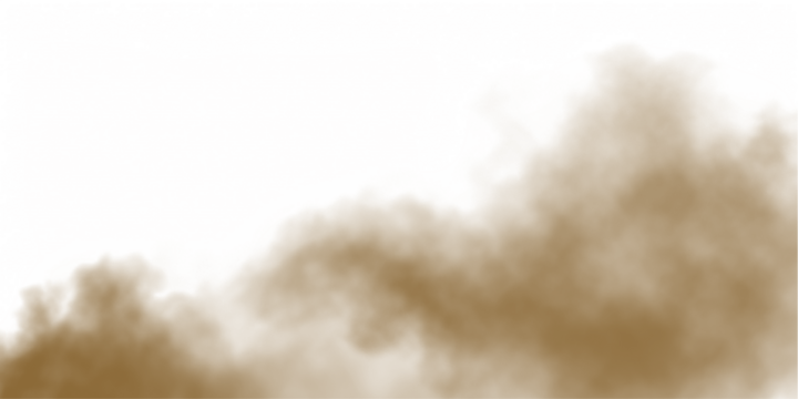 Sand, dust, brown, natural, smoke — realistic dust PNG with brown sandstorm cloud and textured explosion. This PNG Overlay is transparent, ideal for desert scenes, pollution or storm effects.