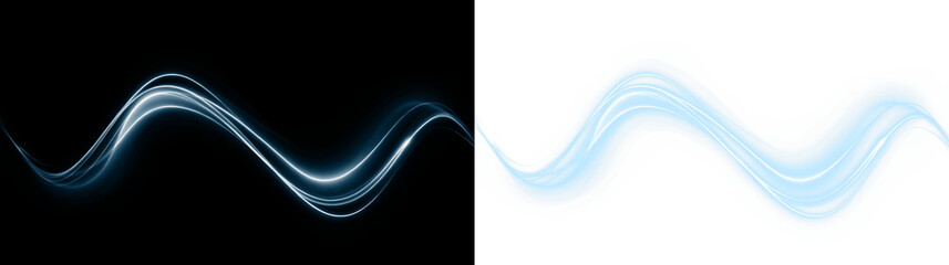 Curve, line, blue, motion, light — modern PNG arc with a glowing streak effect. PNG Overlay is perfect for transparent high-speed tech visuals, banners, or abstract UI highlights.