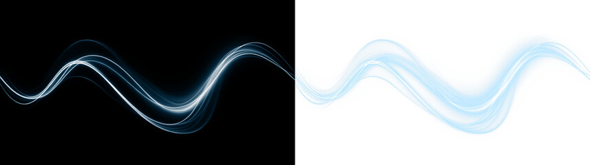 Curve, line, blue, motion, light — modern PNG arc with a glowing streak effect. PNG Overlay is perfect for transparent high-speed tech visuals, banners, or abstract UI highlights.