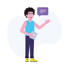 Presenting an Idea Vector  illustration. EPS 10 file