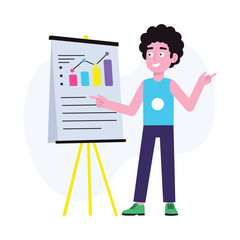 Presenting a Chart Vector  illustration. EPS 10 file