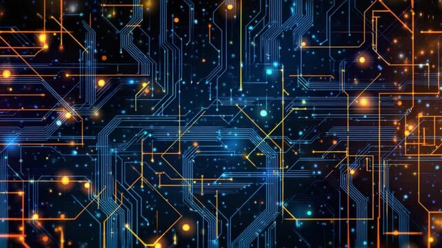 Digital Circuitry: intricate circuitry glows with energy, showcasing the essence of technology and connectivity
