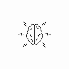 brain activity thinking icon sign vector