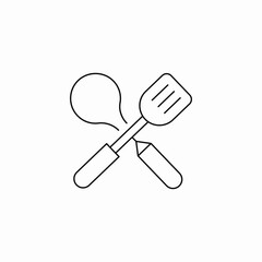 cooking utensils crossed icon sign vector
