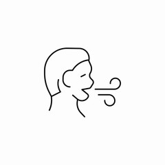 deep breathing person icon sign vector
