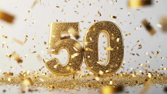 Golden Confetti Celebration for Milestone 50th Anniversary Event