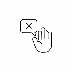 hand stop gesture icon sign vector