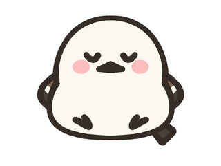 シマエナガのイラスト素材