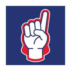 Number one fan hand