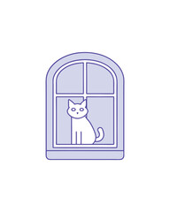 Cat looking out