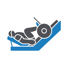 Leg press Vector Icon which can easily modify or editLeg press Vector Icon which can easily modify or edit