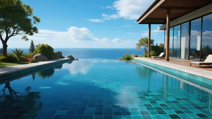 Fototapeta premium swimming pool in hotel