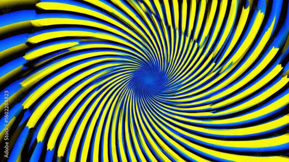 Aufkleber vibrant vortex: an eye-catching, symmetrical illustration of a spiraling pattern, showcasing a vivid