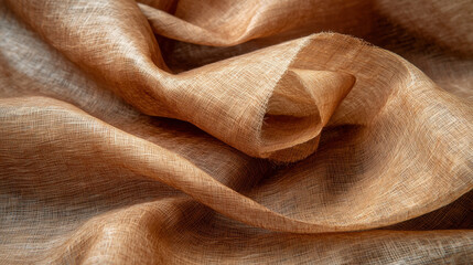 Brown kraft paper texture minimalistic style soft folds natural material abstract background closeup organic pattern neutral color smooth surface artistic mood