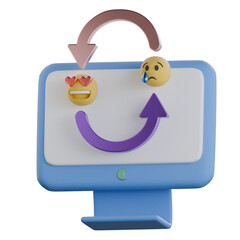 Mood tracker 3d icon colorful style