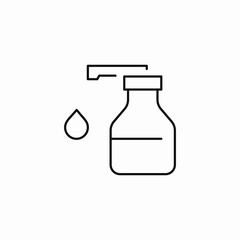 bottle drop dispenser icon sign vector