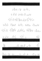 수묵화 풍경 꽃나무길