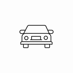 car front view icon sign vector
