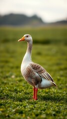Obraz premium Serene Stroll of the Goose