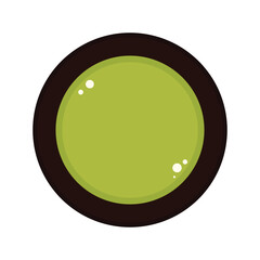 Matcha tea logo. Matcha tea accessories, Japan tea bowl simple icon vector illustration.