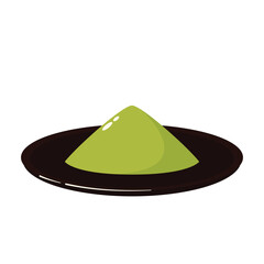 Matcha cup vector. symbol. wallpaper. free space for text. copy space. Matcha powder.