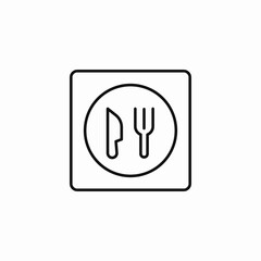 food plate setting icon sign vector