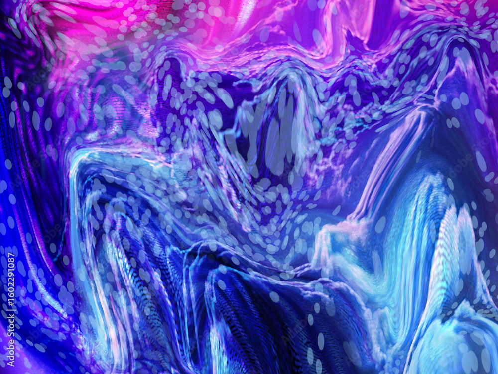 Poster beautiful abstract blue wave pattern with smooth curves and textured overlay