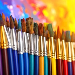 Colorful paintbrushes
