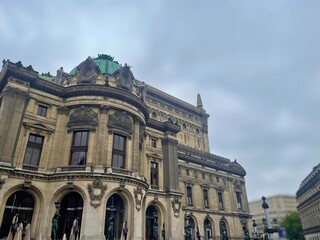 The Palais Garnier stands tall with its ornate architecture and green dome. A Parisian masterpiece that reflects the city&rsquo;s rich cultural and artistic heritage.