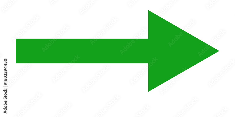 Poster simple green arrow icon pointing right on transparent background png file type