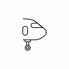 airplane nose landing gear icon sign vector