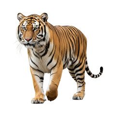 Obraz premium majestic bengal tiger standing isolated on transparent background 