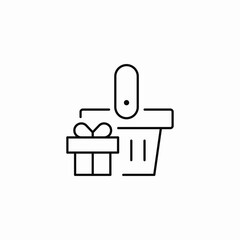 gift box trash  icon sign vector