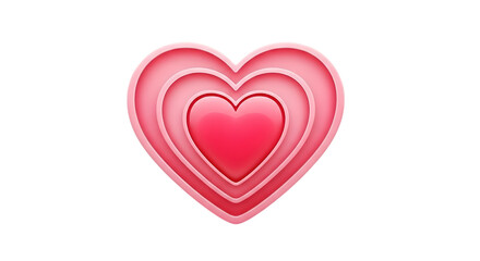 Concentric pink hearts on a black background