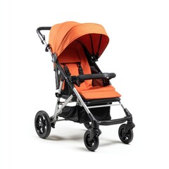 Orange stroller, modern design (1)